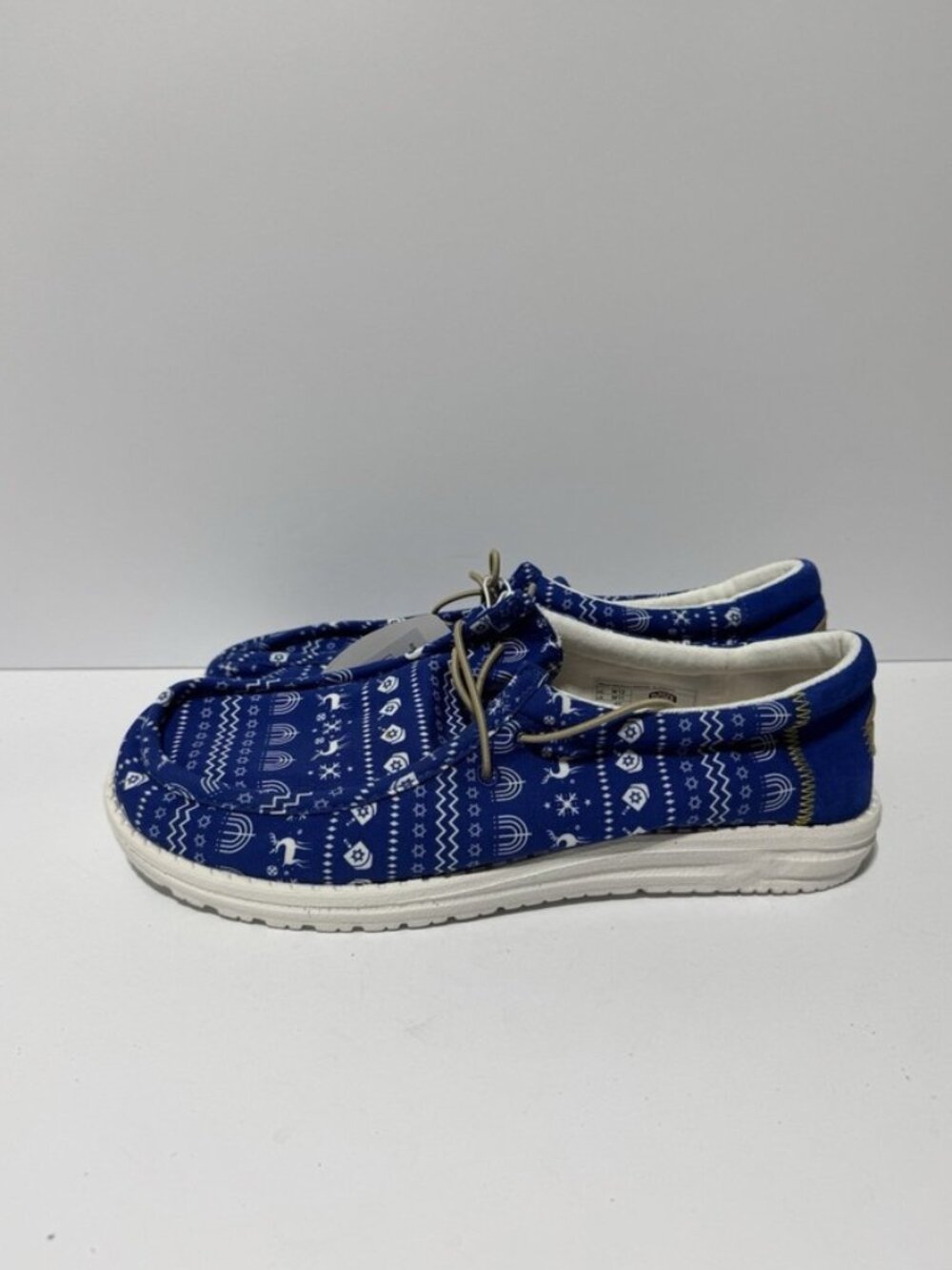 Hey Dude Mens Hanukkah Loafers Blue Size 12 M